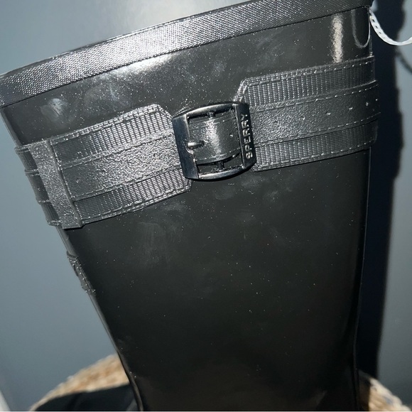 Sperry Black Rubber Calf High Rain Boots - Picture 6 of 10